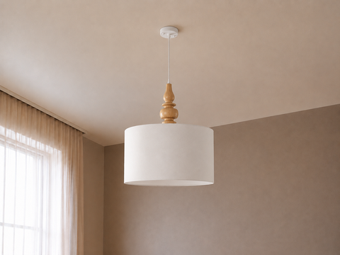 Rustic White shades pendant