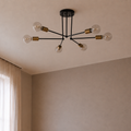 Black & Gold Modern Branched  Chandelier