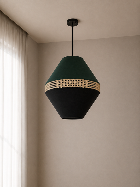 Elegant Black & Green Pendant Ceiling