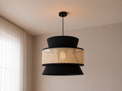 Modern Black & Beige Pendant Ceiling