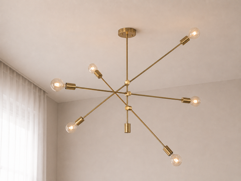 Stylish Gold Branched Chandelier