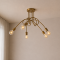 Industrial Gold Branched Chandelier