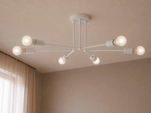 white branching chandelier