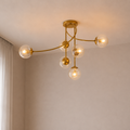 Modern Gold Branched Chandelier
