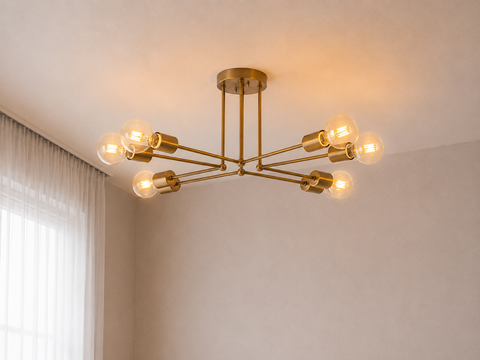 Islamic Gold Branched Chandelier