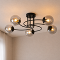 Modern Black Sputnik Chandelier
