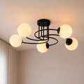 Modern Black & White branched Chandelier
