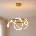 Modern Gold LED Ring Chandelier