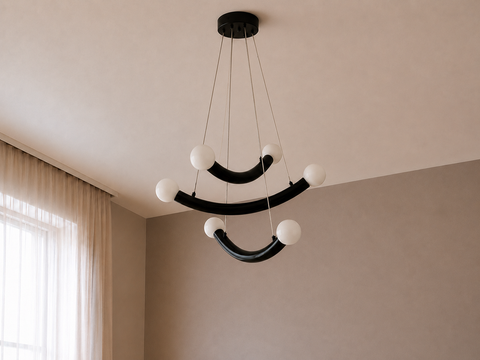 Modern Black Pendant