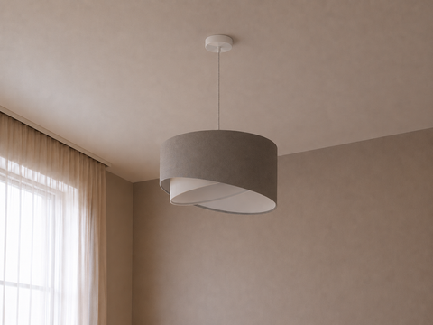 Contemporary Light Grey& White Shaded pendant