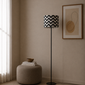 Stylish White & Black Torchiere