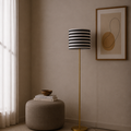 Stylish White & Black Torchiere