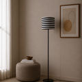 Stylish White & Black Torchiere