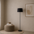 Modern All Black Torchiere