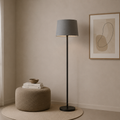 Modern Grey And Black Torchiere