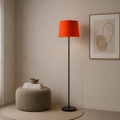 Modern Orange And Black Torchiere
