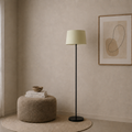 Modern Pistage And Black Torchiere