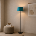 Modern Turqoise And Black Torchiere