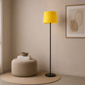 Modern Yellow And Black Torchiere