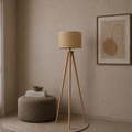 Modern Beige Tripod Floor Lamp