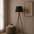 Boho Black Tripod Floor Lamp