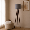 Boho Grey Tripod Floor Lamp