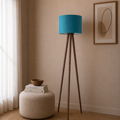 Boho Turquoise Tripod Floor Lamp