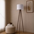 Boho White Tripod Floor Lamp