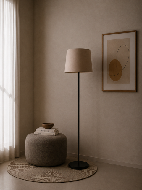 Black Torchiere Floor Lamp