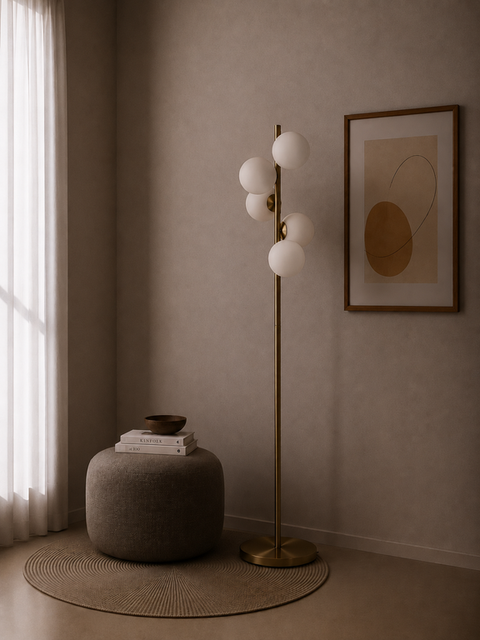 Contemporary Gold Floor Lamp