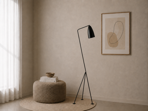 Modern Black Tripod Floor Lamp