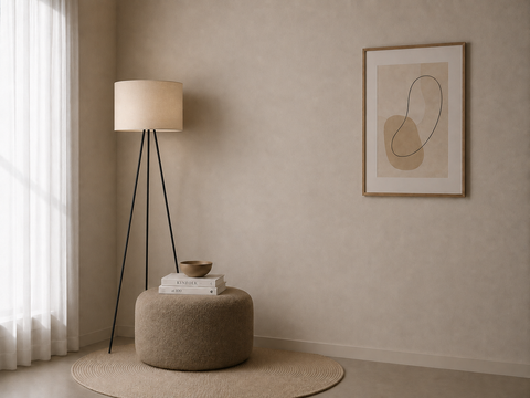Minimalist Black Tripod floor lamp