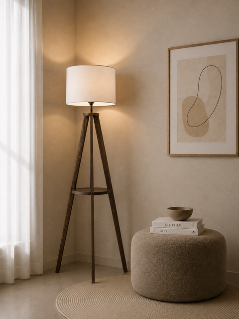 Modern White Tripod Floor Lamp