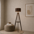 Modern Brown Tripod Floor Lamp