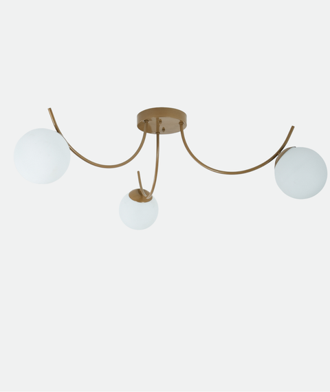 Modern Gold Curved Chandelier