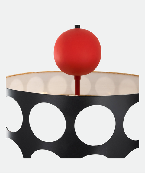 Modern Black And Red Shade Pendant