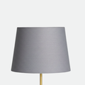 Gold Table Lamp With Grey Cotton Shade