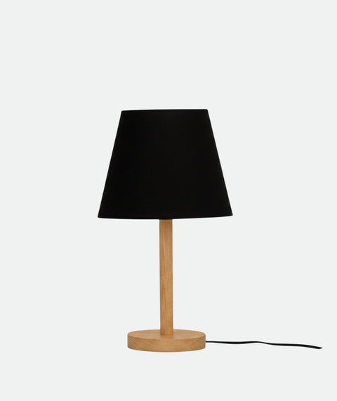 Black Shade Wooden Lamp