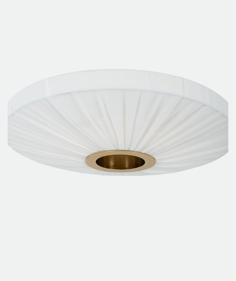 Modern White Pleated Fabric Pendant