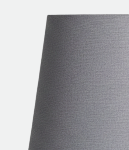Gold Table Lamp With Grey Cotton Shade