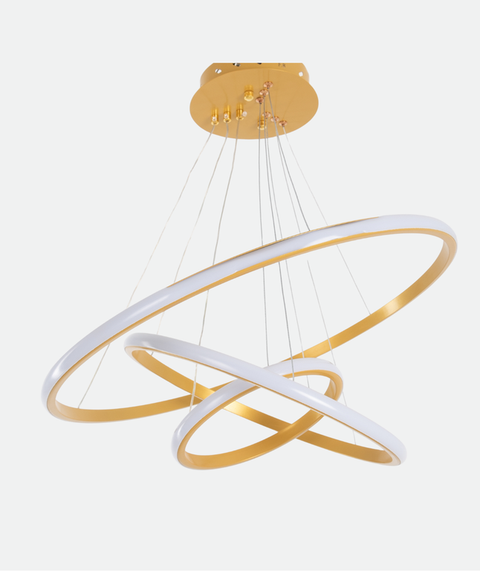 Modern Gold LED Spiral Chandelier