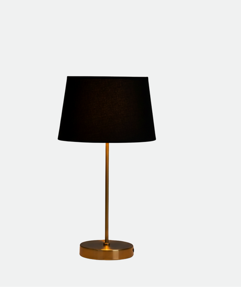 Modern Gold Table Lamp Black Shade