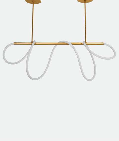 Modern Track Gold LED Chandelier