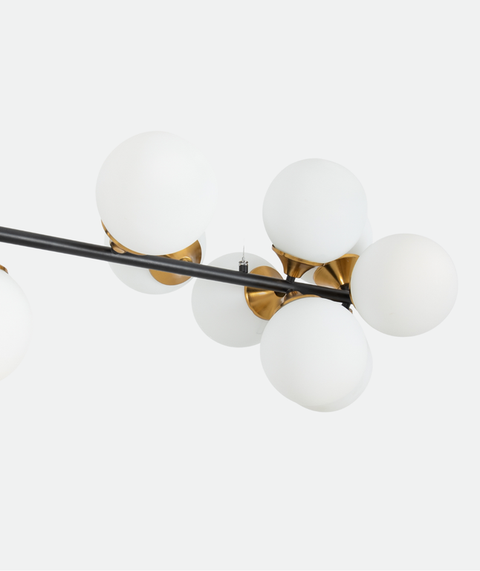 Modern Black 16 Globes Track Chandelier