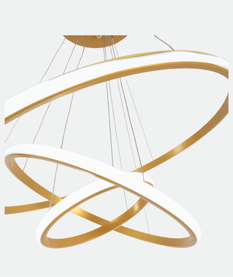 Modern Gold LED Spiral Chandelier
