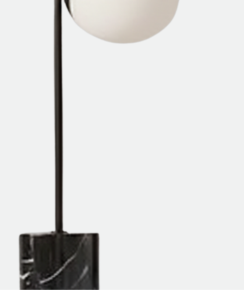 Cylindrical Marble Black Base Table Lamp