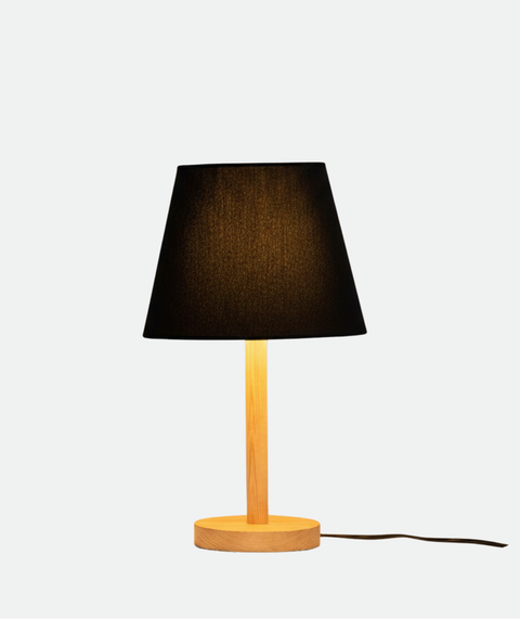 Black Shade Wooden Lamp