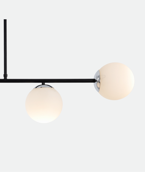 Modern Black Track Chandelier