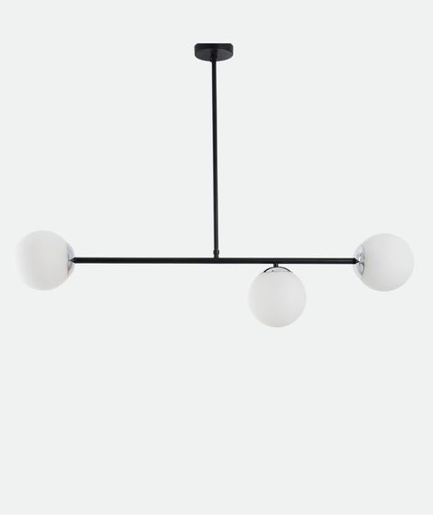 Modern Black Track Chandelier