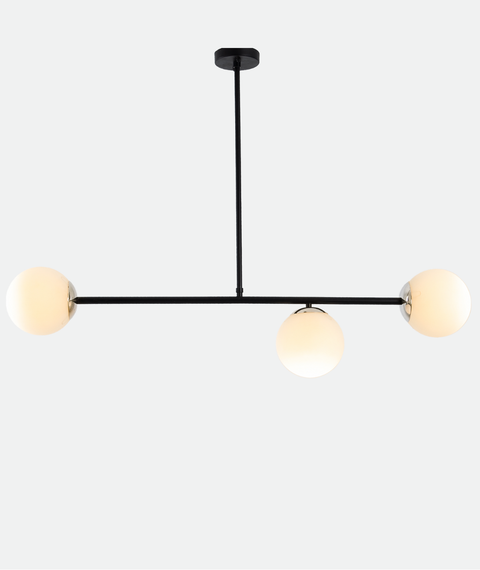 Modern Black Track Chandelier